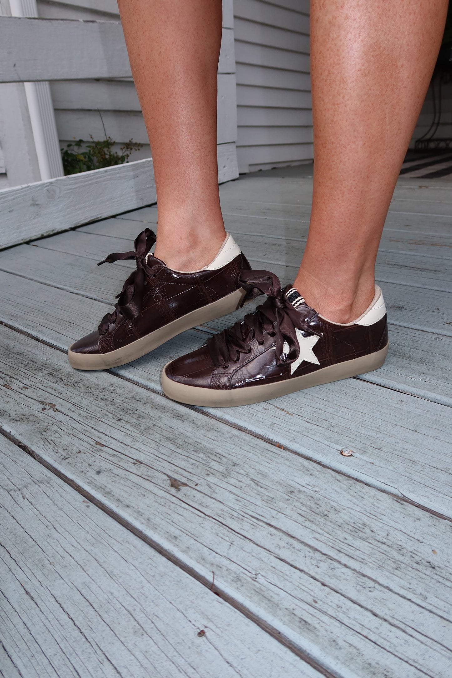 Brown Crocodile Sneaker