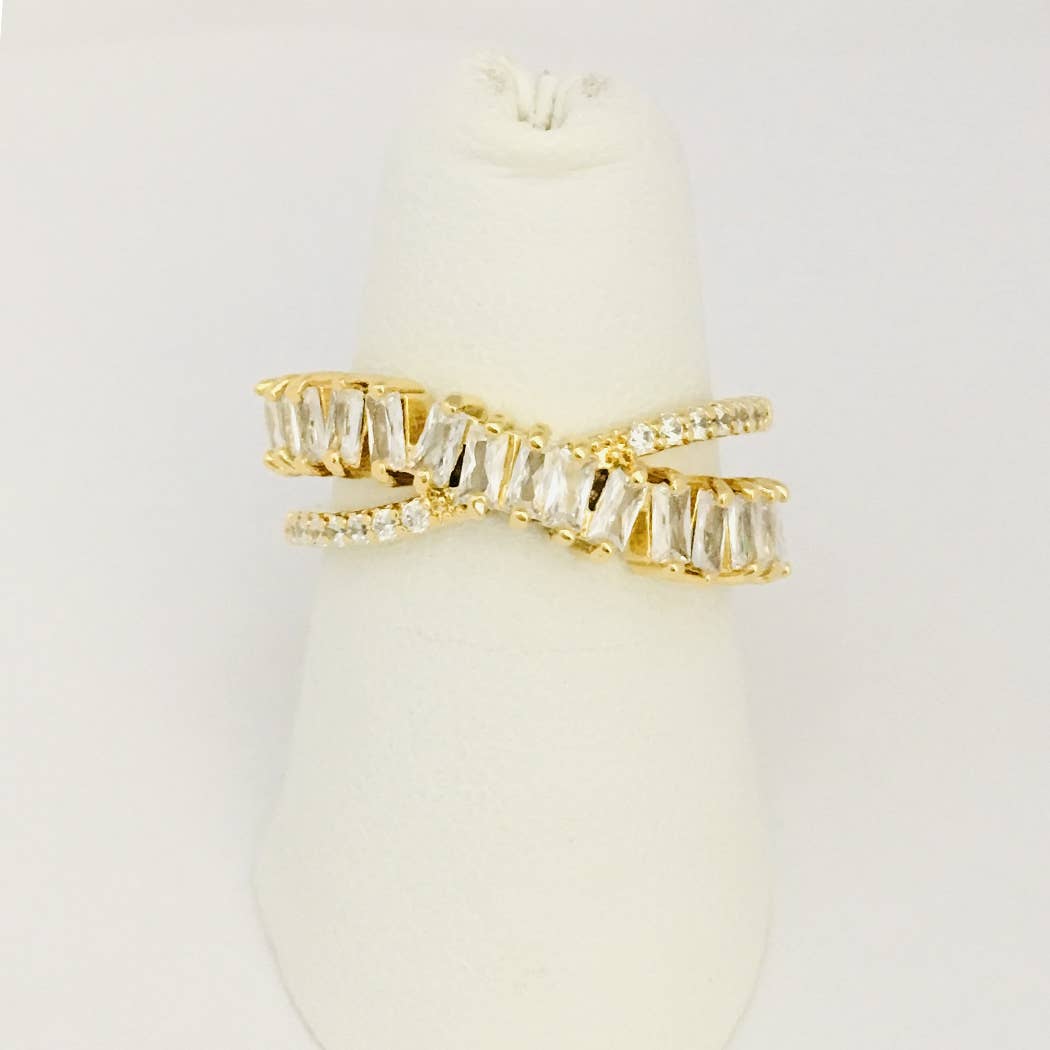 Gold Double-Layer Open Adjustable Rings