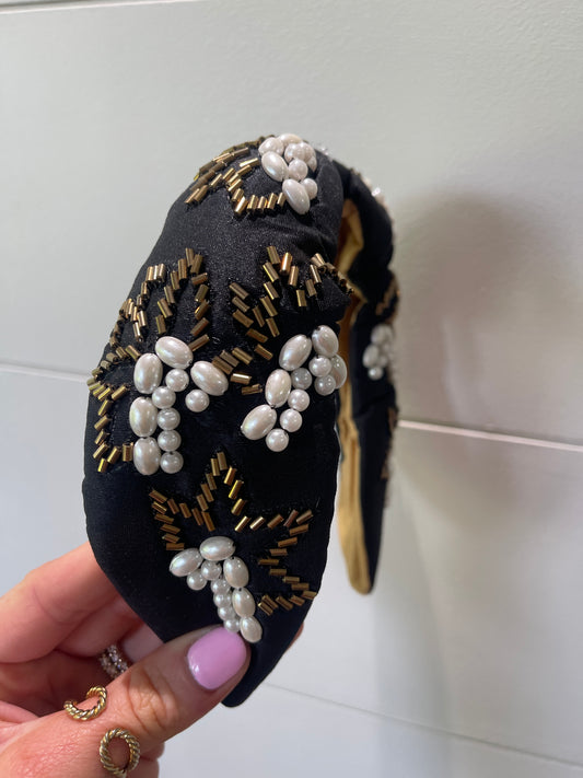 Floral Beaded Headband