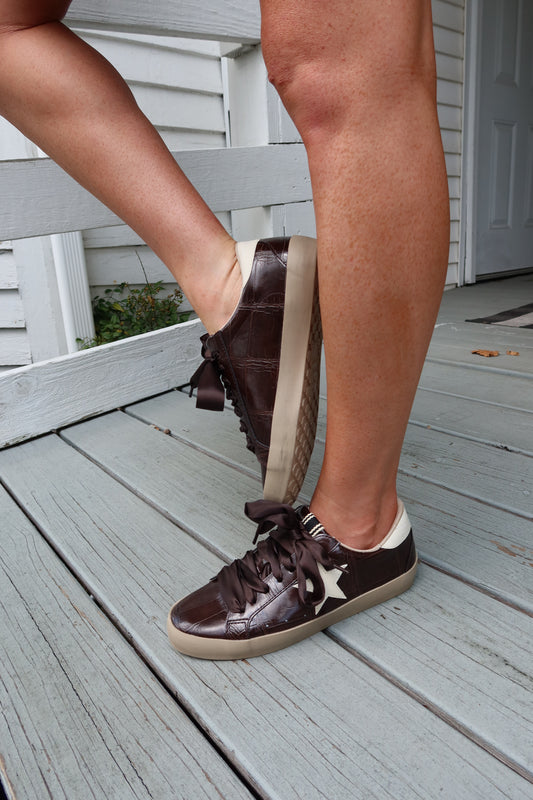 Brown Crocodile Sneaker