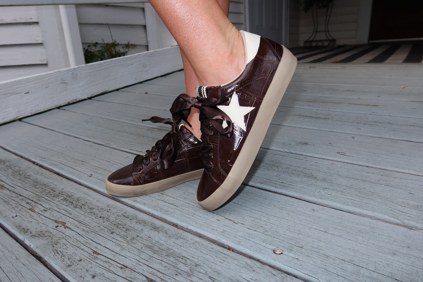 Brown Crocodile Sneaker