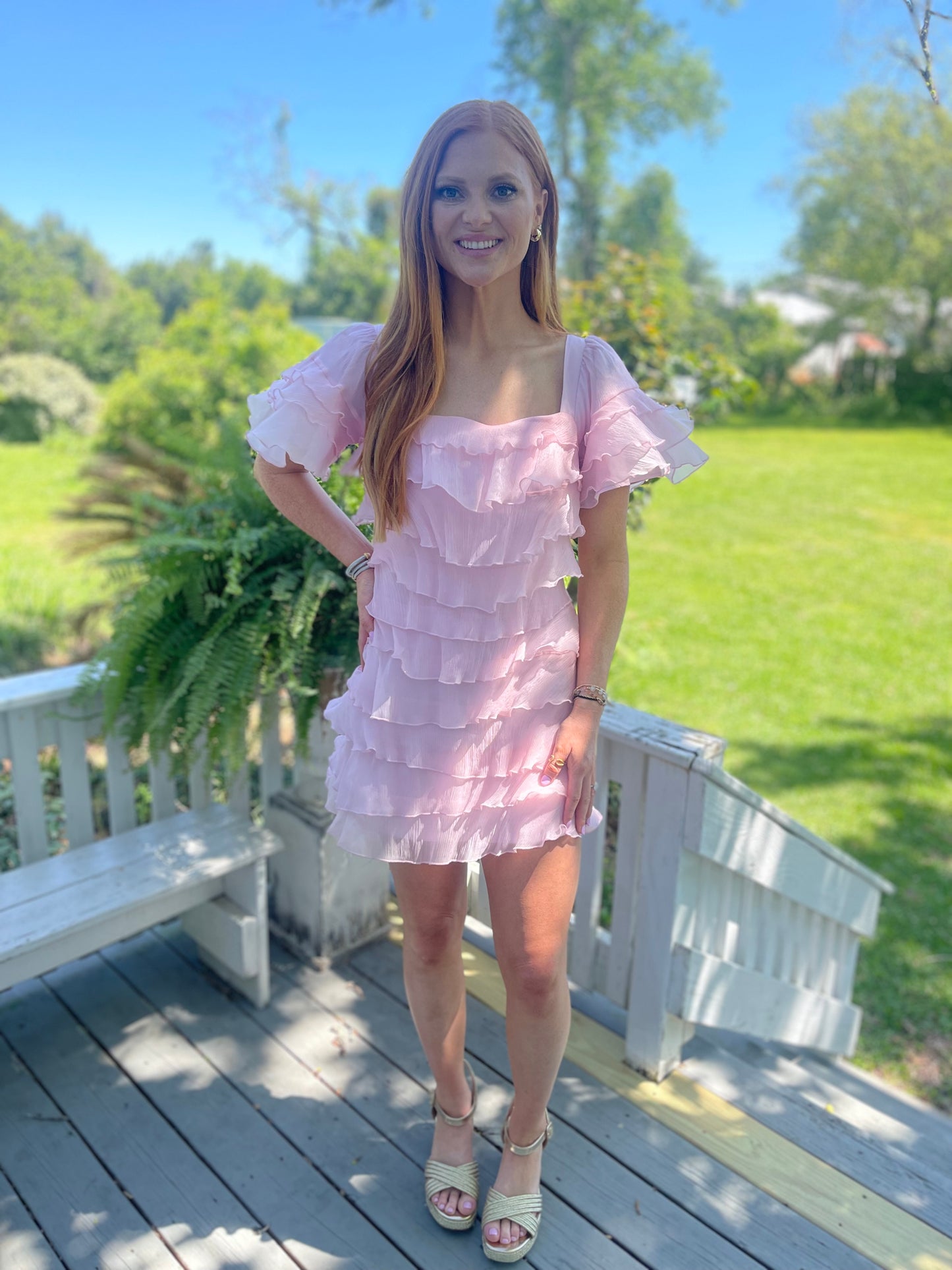 Bubblegum Ruffle Mini Dress
